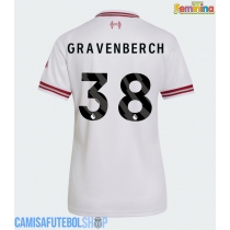 Camisa de time de futebol Liverpool Ryan Gravenberch #38 Replicas 2º Equipamento Feminina 2026-27 Manga Curta